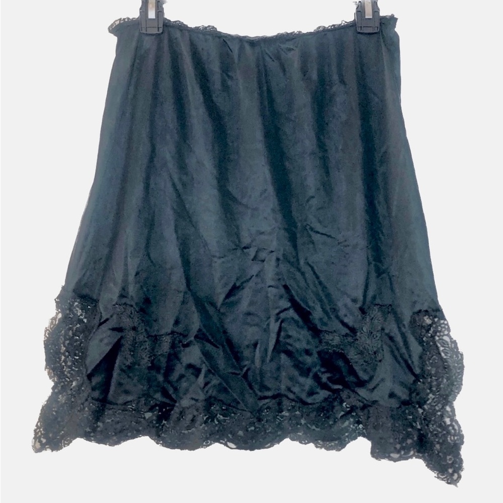 Vintage Slimtite satin lace trim slip skirt